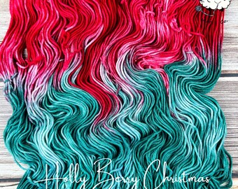 Hand Dyed Yarn | Holly Berry Christmas | DK Minis