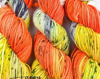 MADE TO ORDER Hand Dyed Yarn | Candy Corn Colorway | Choose Your Base | Choose Your Quantity | Halloween Yarn