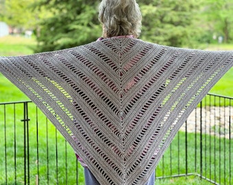 Sassenach Triangle Shawl Crochet Pattern | Mesh Crochet Shawl Pattern