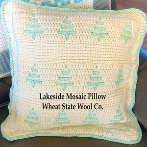 Lakeside Mosaic Pillow | Mosaic Crochet Pillow Pattern