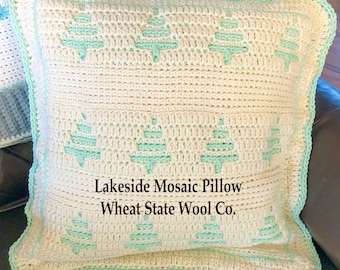 Lakeside Mosaic Pillow | Mosaic Crochet Pillow Pattern