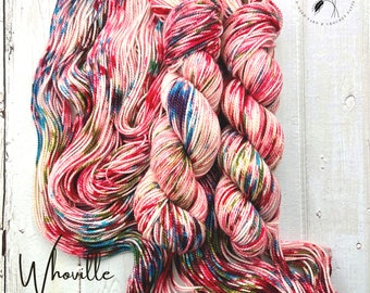 Hand Dyed Yarn | Whoville Christmas Yarn Colorway | Choose Your Base