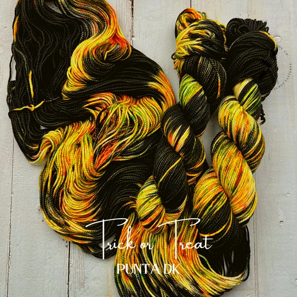 MADE TO ORDER Hand Dyed Yarn | Trick or Treat Colorway | Choose Your Base