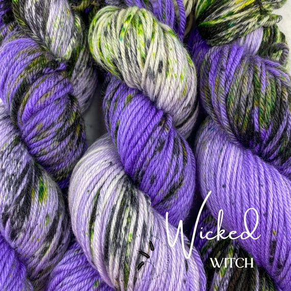 MADE TO ORDER Hand Dyed Yarn Wicked Witch Colorway Choose - Etsy