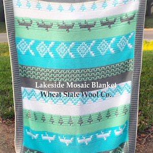 Lakeside Mosaic Blanket | Mosaic Crochet Blanket Pattern