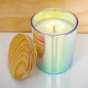 135ml Iridescent Candle Jar - Pearl / White - Candle Jars Supplier