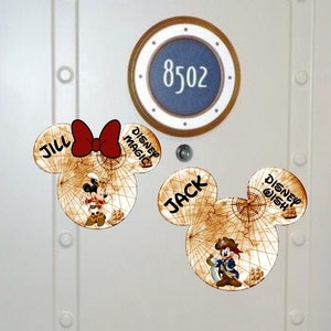 Minnie Mouse  and Mickey Mouse head ears DCL porthole