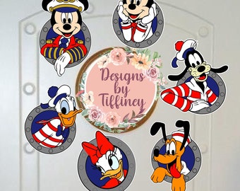 Sailor Porthole Friends Cruise Door Magnets