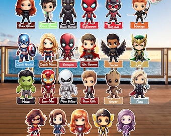Superhero and Villains Cruise Door Magnets