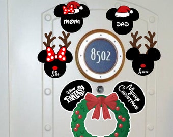Custom Christmas Cruise Door Magnet