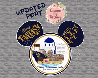 9-Night Mediterranean Cruise June 21-30, 2025 Cruise Door Magnets