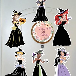 Personalized Halloween Princess Witches Cruise Door Magnets