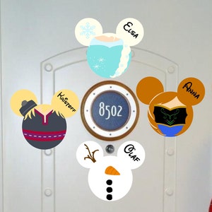 Frozen Inspired Cruise Door Magnets