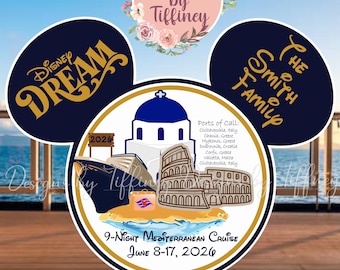 Croisière de 9 nuits en Méditerranée du 8 au 17 juin 2026 Magnets pour porte de croisière