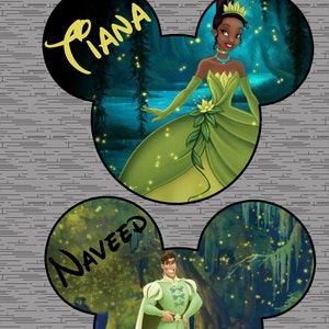 Princess and the Frog Inspired Customizable  Cruise Door Magnets