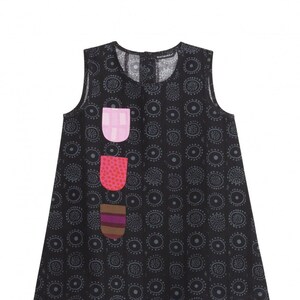 Marimekko – Classic vintage style dress with small pockets, sleeveless, Finnish design