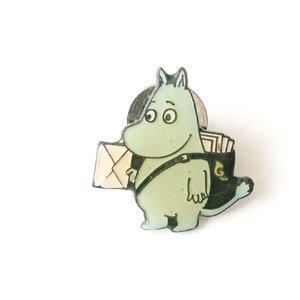 Vintage Moomin pin 90s, Hecho en Finlandia.