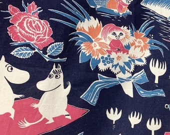 Moomin curtain, panel,  “Taikamuumi” magic Moomin