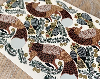 Marimekko Postcard design Maija Isola , "Ketunmarja"