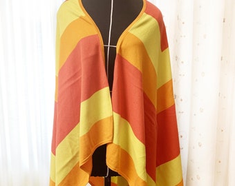 Marimekko Vintage bright colourful knit, shawl, poncho, capes