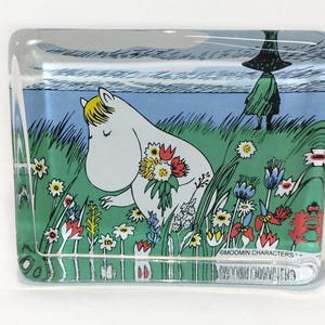 rare, vintage Moomin Paperweight Made by Iittala, Made of Glass