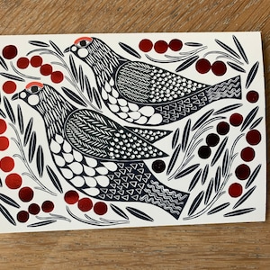 Marimekko Lerche ""Kiiruna"", Postkarten, aus Finnland."