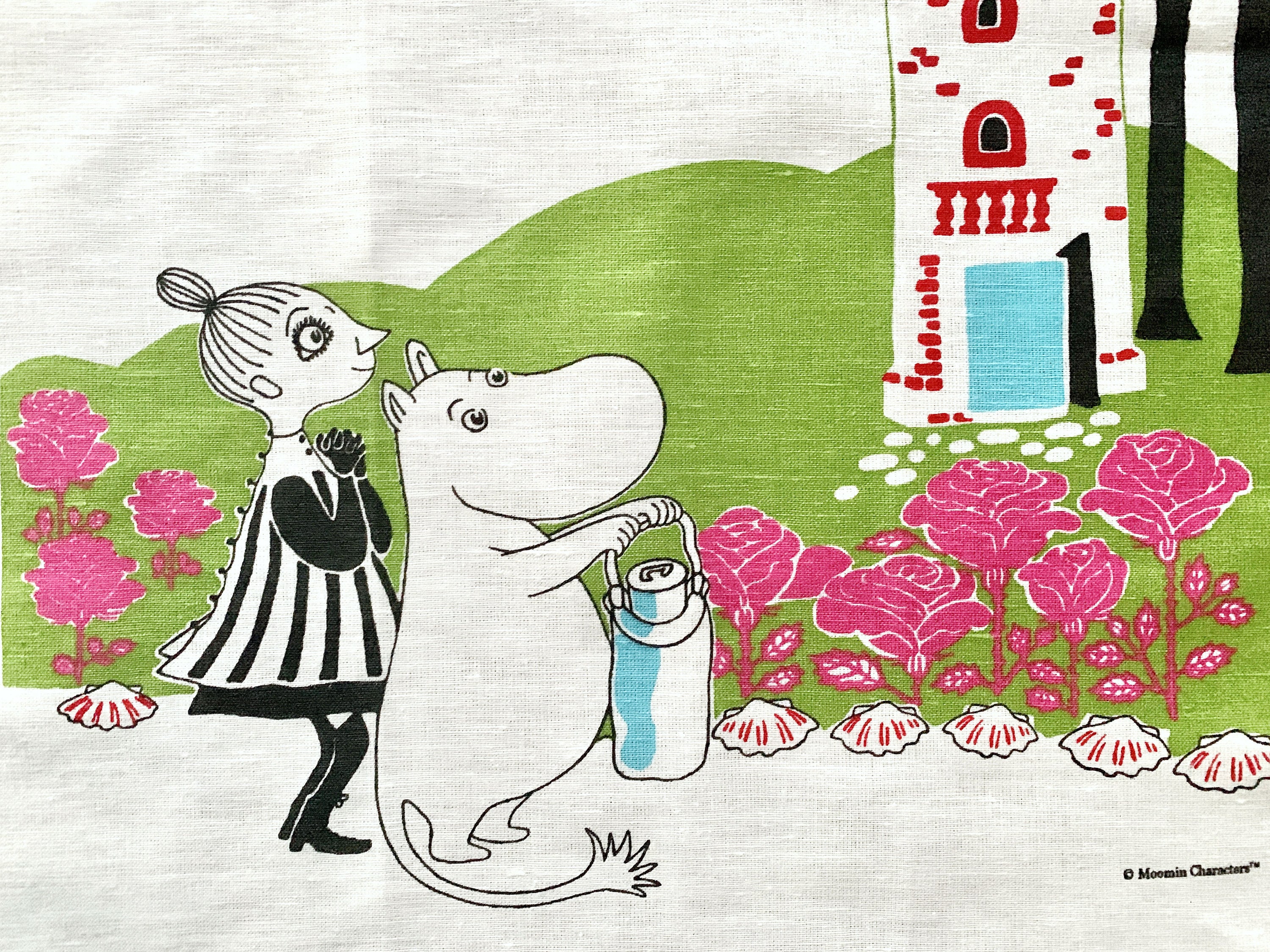 Moomin kitchen towel by Finlayson, linen-cotton, tea towel - Etsy 日本
