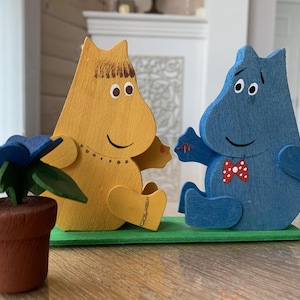 Moomin, Wooden Table Decor, Moomin Figurine, Snorkmaiden, Vintage, Rare find