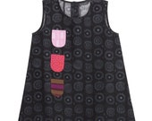 Marimekko Classic vintage style dress with small pockets, sleeveless, Finnish design