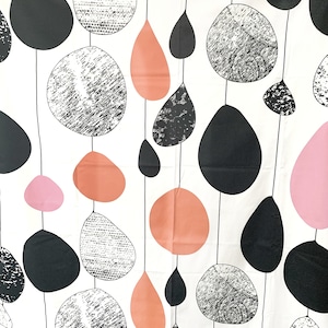 Ikea BOLLKAKTUS BLACK, pink orange balloons, geometrical panel, curtain