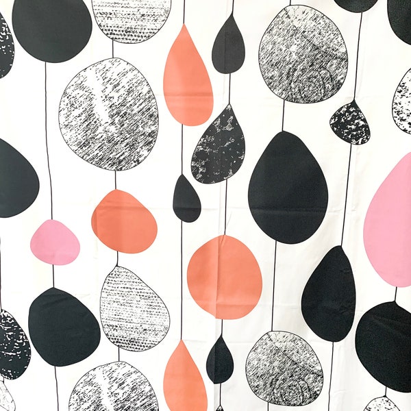 Ikea BOLLKAKTUS BLACK, pink orange balloons, geometrical panel, curtain