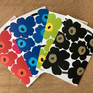 Zeitlos, Marimekko Unikko Postkarten Set aus Finnland