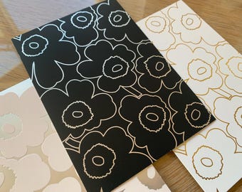Timeless, Marimekko Unikko pattern, postcard set from Finland