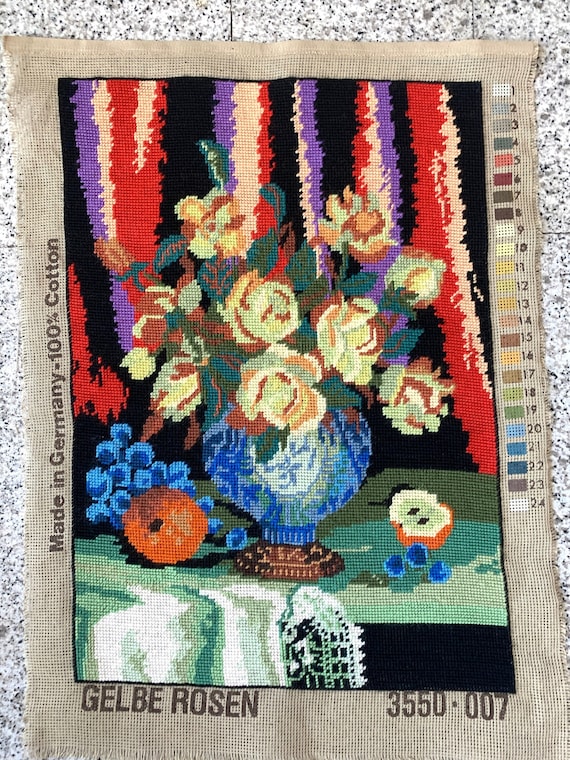Antique needlepoint tapestry hotsell
