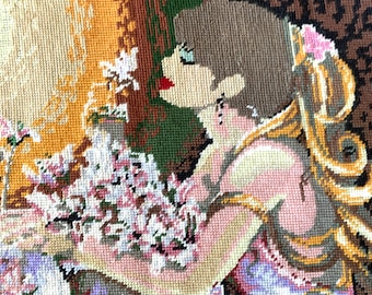 ニードルポイントタペストリー用プリントキャンバス ゴブラン刺繍