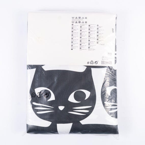 IKEA MATTRAM カーテン 猫 Mattram Ikea Curtain, Cats Print Curtain, Black and White