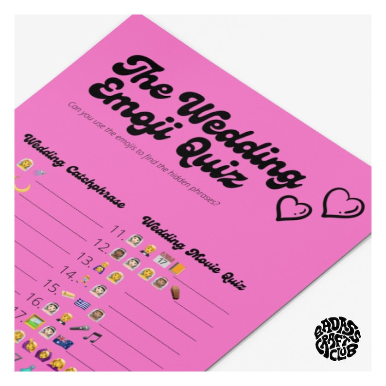 Hen Party Games Printable Bridal Shower Activity Instant Etsy