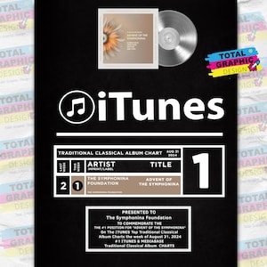 MUSIC STREAMING AWARD, Custom Vinyl Record, Award, Vinyl Record Plaque, Streaming Success Award For Musicians & Podcasts Any # Of Streams #1