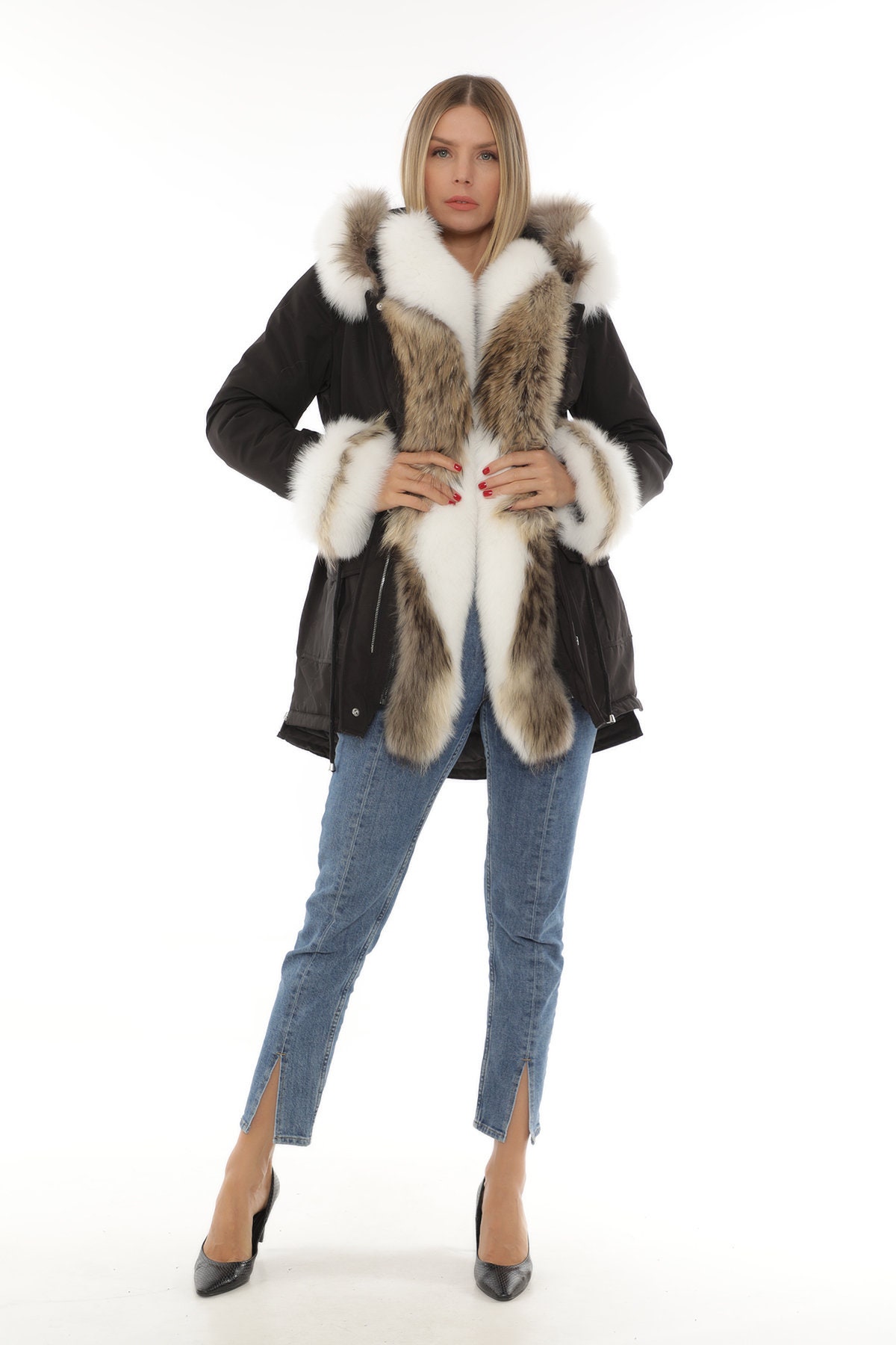 Lux Thick Fox Fur Coat