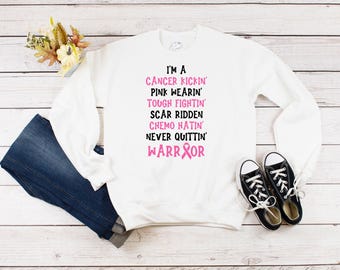 Cancer Kicking Warrior Shirt: Breast Cancer Awareness Tee