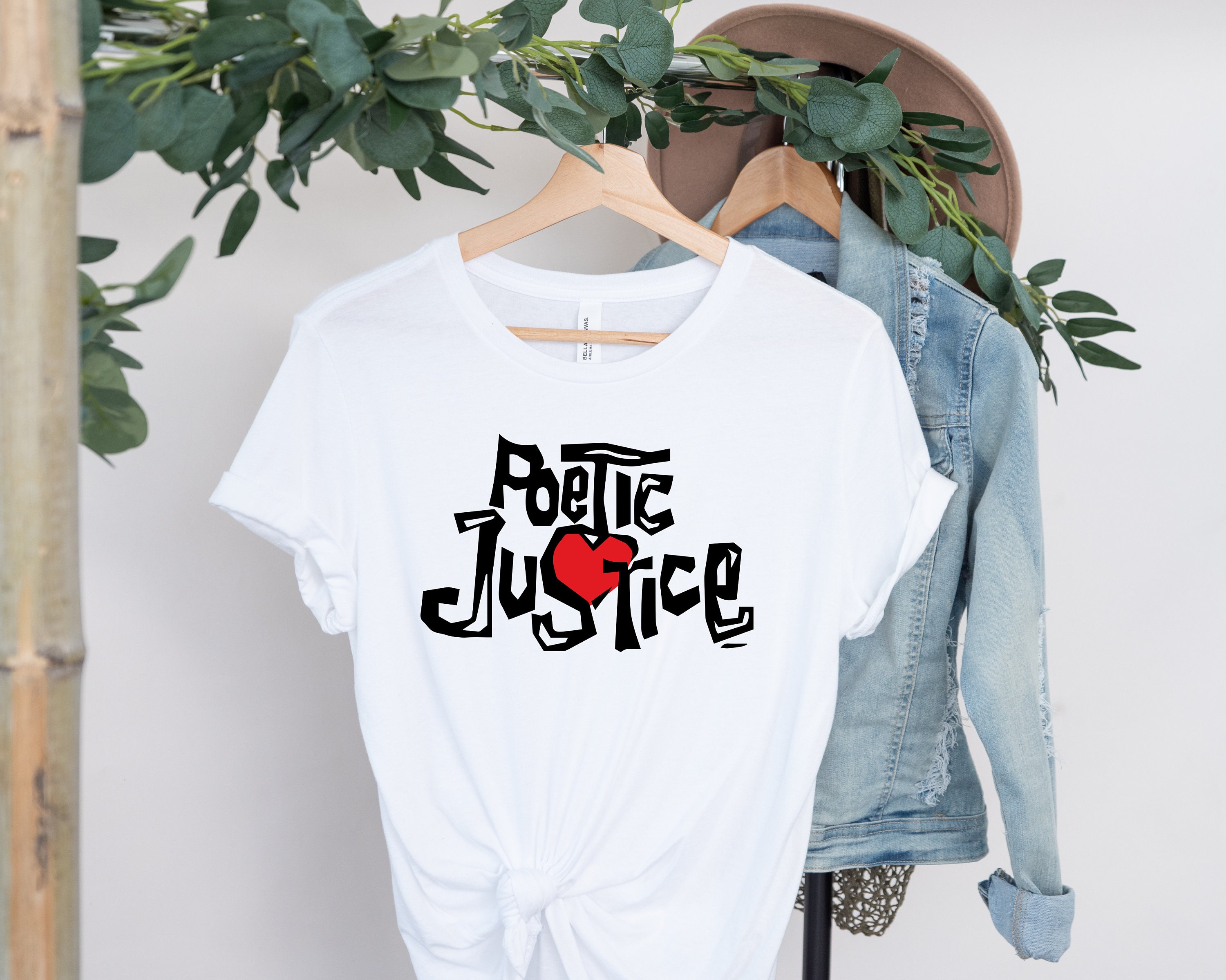 T-Shirt Hybrid Apparel Poetic Justice - Blanc Avec Éclaboussures Rouges, Taille S, Neuf