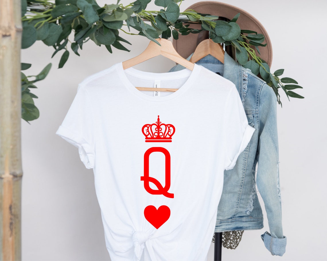 T-Shirt Partner Look 'King & Queen' – Cotone 100% Per Coppie – Regalo Divertente - 2