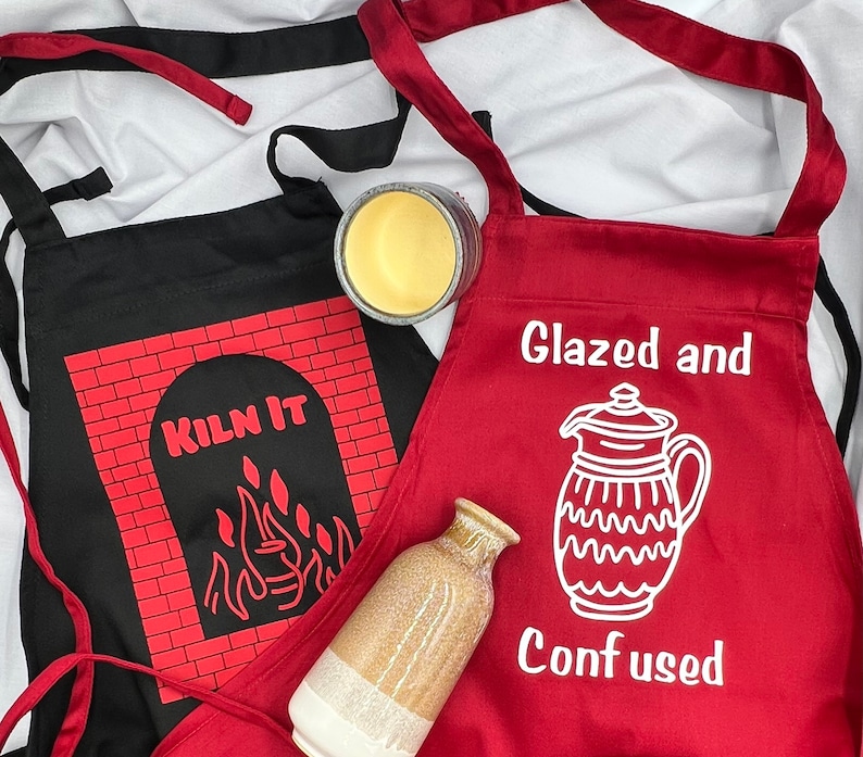 Punny Pottery Apron Custom Color Design Apron Etsy