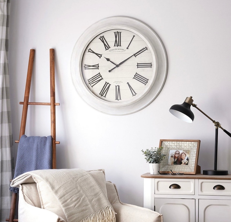 Sterling & Noble 30 Farmhouse Wall Clock. Etsy