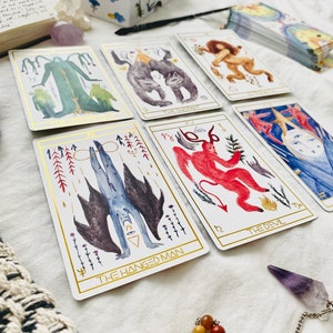 Le jeu de tarot Lilifer, édition Gold, jeu de 80 cartes et livret de tarot image 2