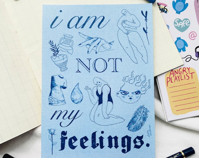 I Am Not My Feelings Art Printmini Printtextured Print - Etsy