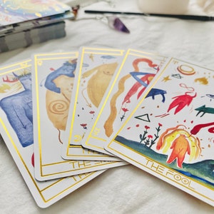 Le jeu de tarot Lilifer, édition Gold, jeu de 80 cartes et livret de tarot image 5