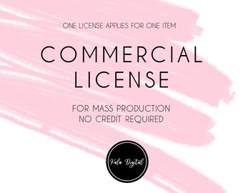 Commercial License, Product License, Mass Production License, For A Single Product.