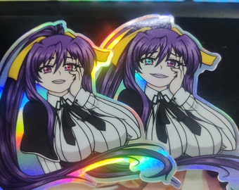 Akeno Himejima Holographic Waterproof Stickers