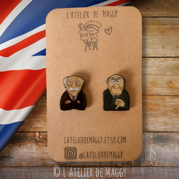 Gift Idea 2 Pin's Muppet Show | Pin's Statler and Waldorf | Muppet Show Objects Collection | Collectible pins | Birthday gift idea